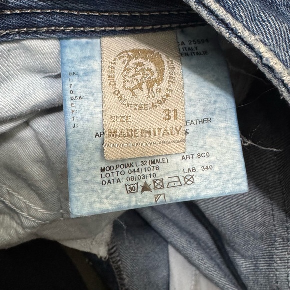 Men's Diesel POIAK Denim Authentic Jeans Wash 008C0 Waist 31 - Picture 5 of 11